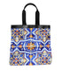 Dolce & Gabbana Multicolor Maiolica Print Tote Shoulder Bag – Women